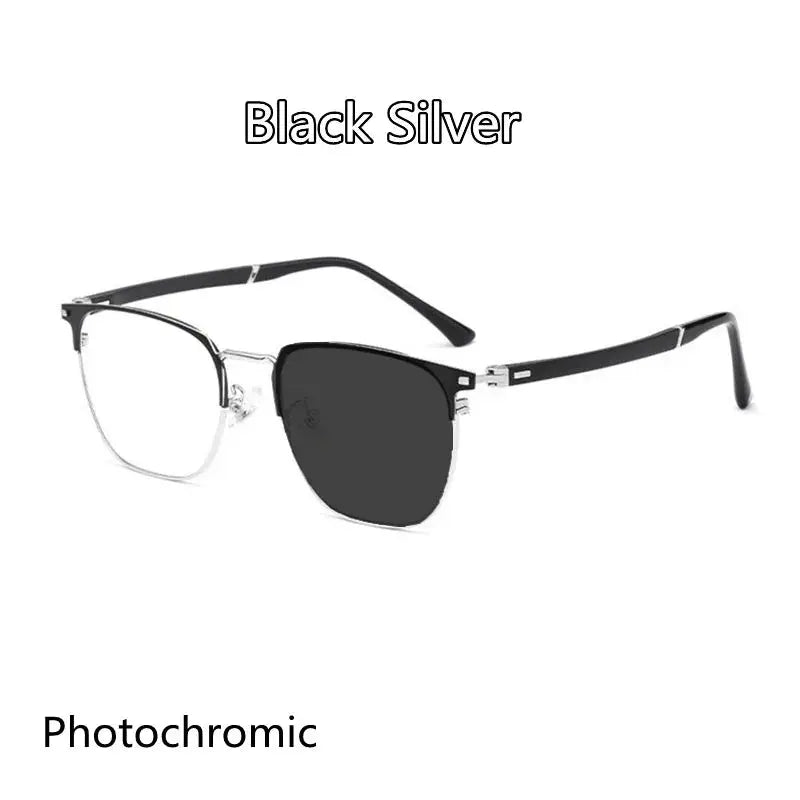 Unisex Square Full Rim Titanium Reading Glasses 6120 — view 10 | Rx Spectacle