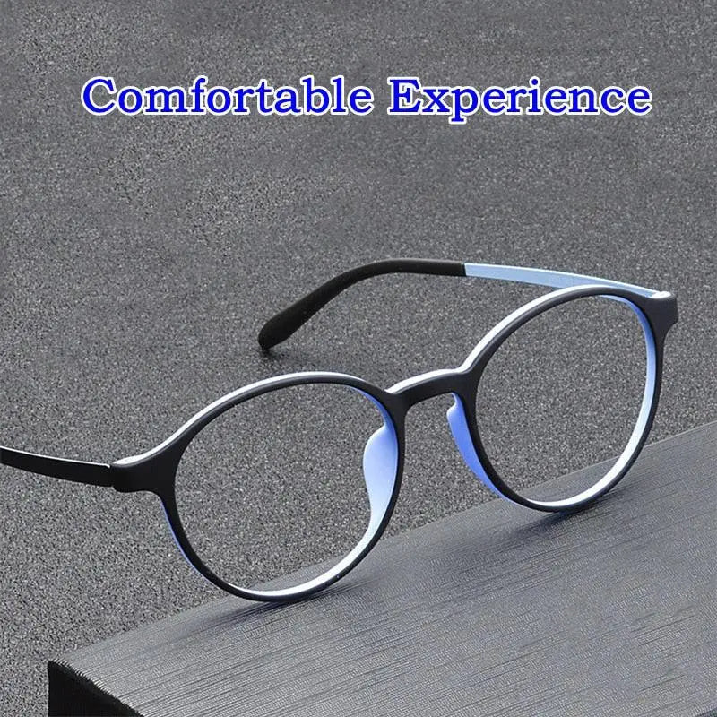 Unisex Round Full Rim Titanium Prescription Glasses Eyeglasses3050 — view 3 | Rx Spectacle