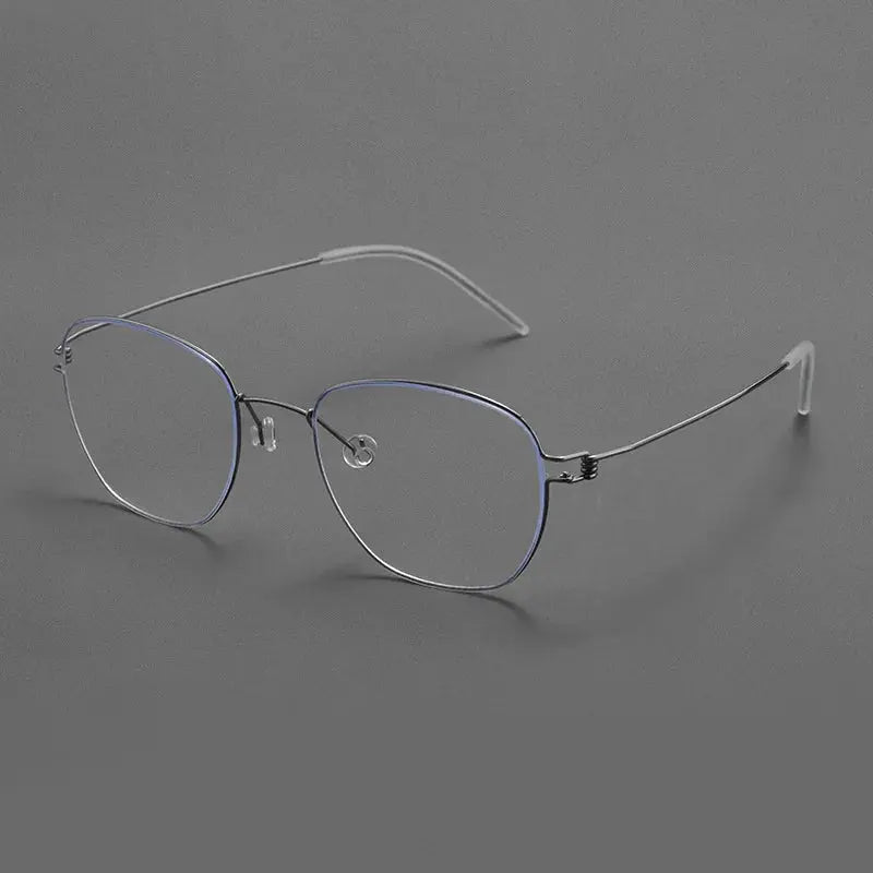Women's Polygon Full Rim Titanium Screwless Prescription Glasses 70166 — view 3 | Rx Spectacle
