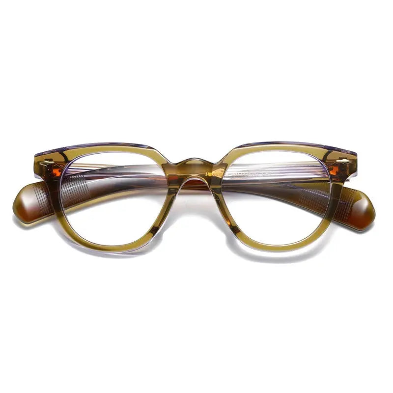 Unisex Irregular Full Rim Acetate Prescription Glasses 2241 — view 9 | Rx Spectacle