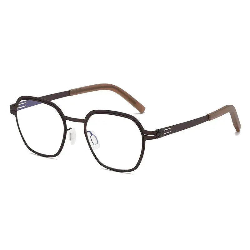 Women's Polygon Full Rim Stainless Steel Prescription Glasses 464818 — view 7 | Rx Spectacle