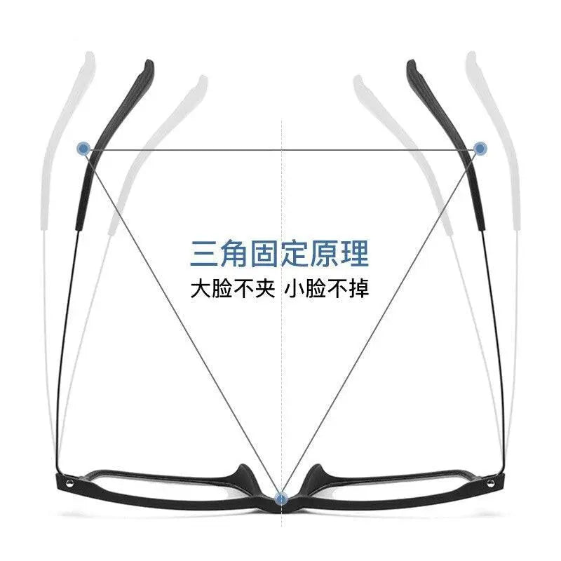 Unisex Square Full Rim Titanium Prescription Glasses 9821 — view 11 | Rx Spectacle