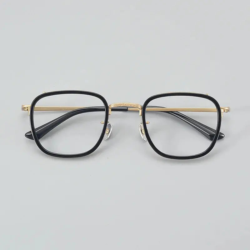 Unisex Square Full Rim Titanium Prescription Glasses 6015 — view 2 | Rx Spectacle