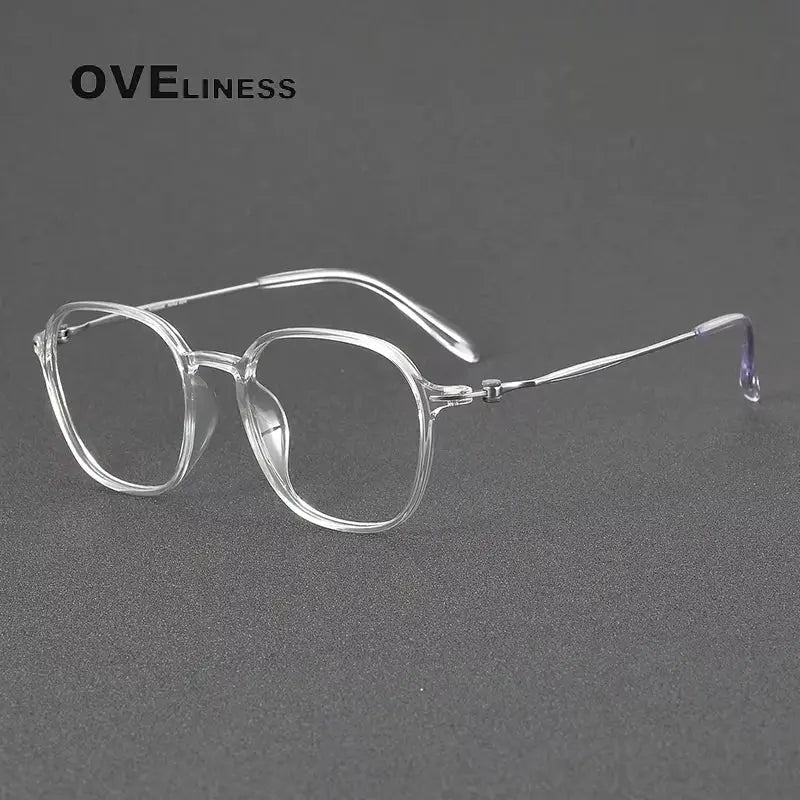 Women's Square Full Rim Titanium Prescription Glasses 86652 — view 6 | Rx Spectacle