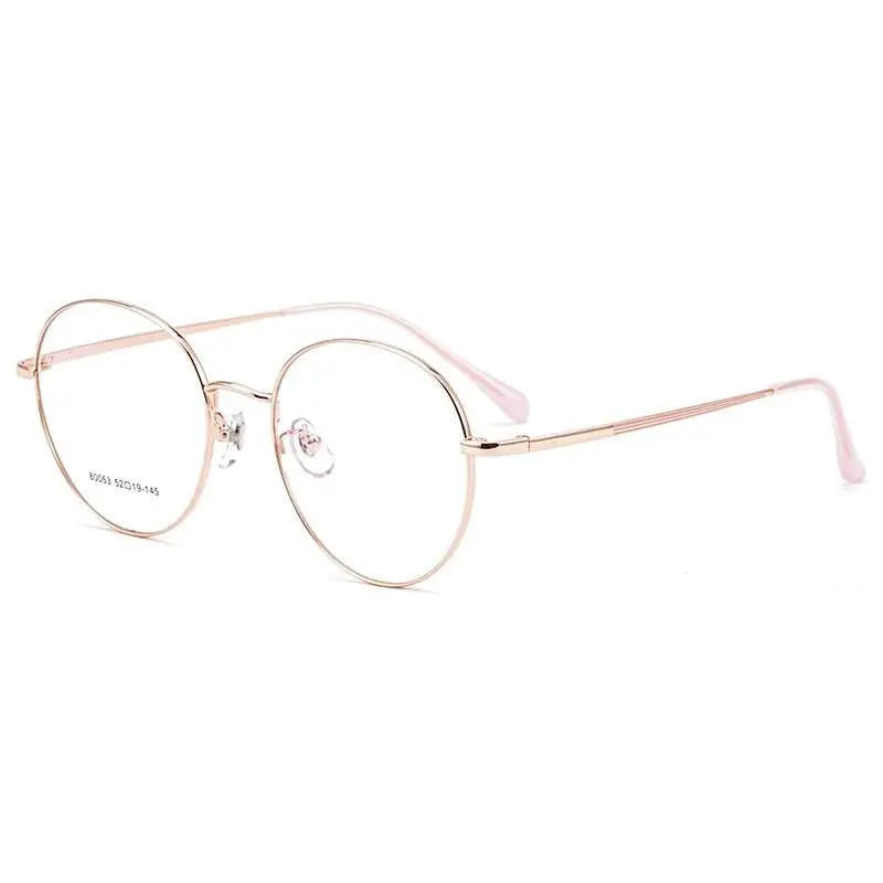 Unisex Round Full Rim Titanium Prescription Glasses 80053 — view 4 | Rx Spectacle