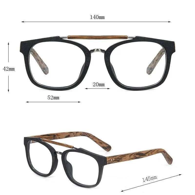 Men's Square Full Rim Alloy Double Bridge Prescription Glasses Ft0369 — view 9 | Rx Spectacle