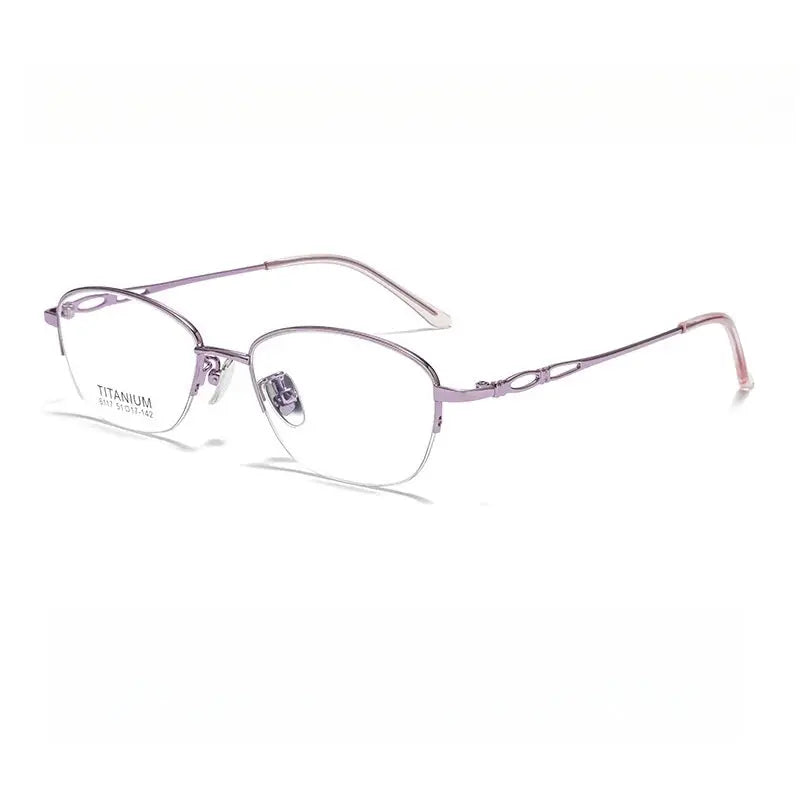 Women's Semi-Rimless Alloy Prescription Glasses 6117 — view 6 | Rx Spectacle