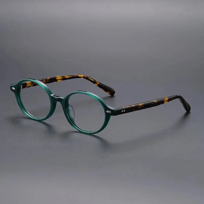 Unisex Round Full Rim Acetate Prescription Glasses 78046 — view 6 | Rx Spectacle