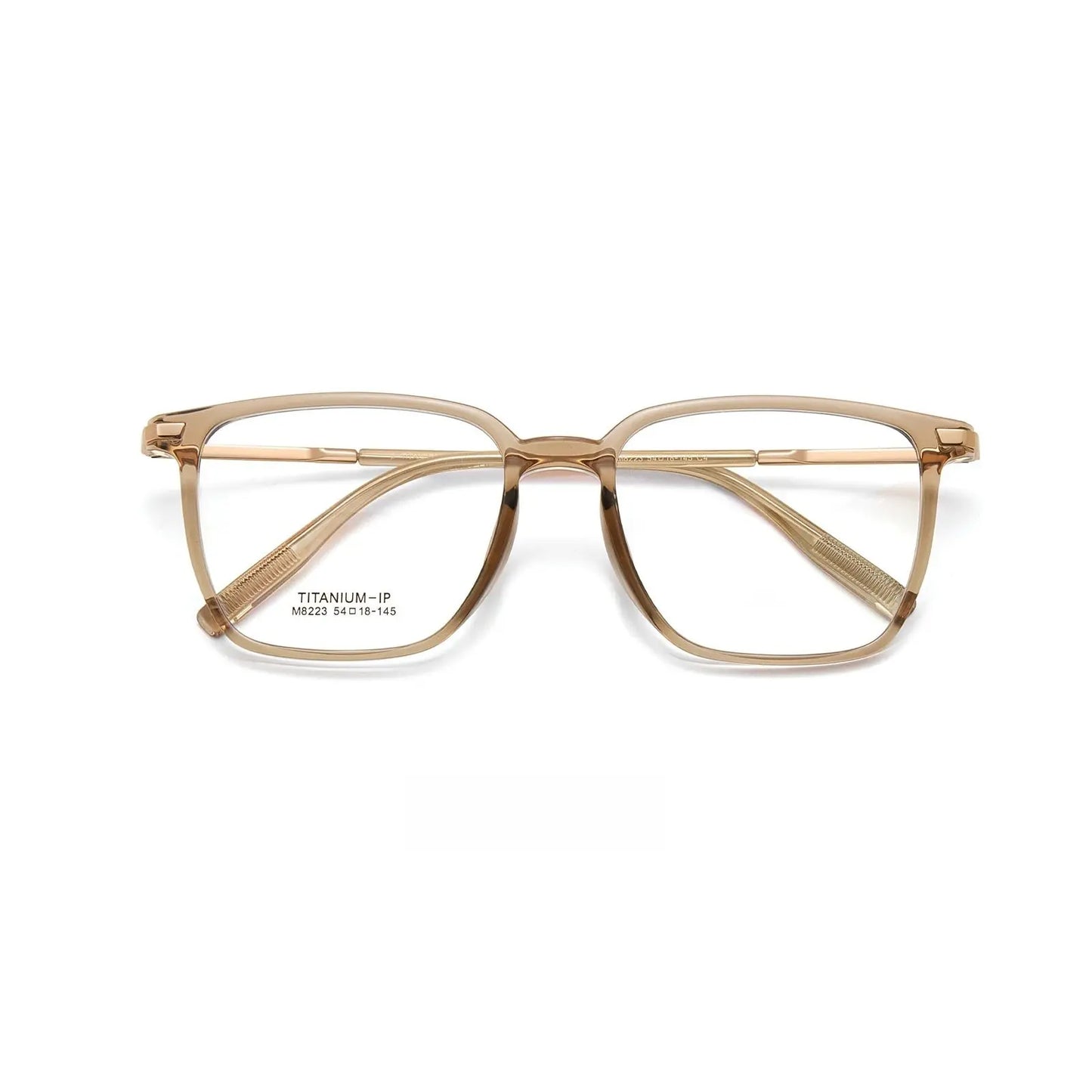 Unisex Square Full Rim Titanium Prescription Glasses — view 7 | Rx Spectacle