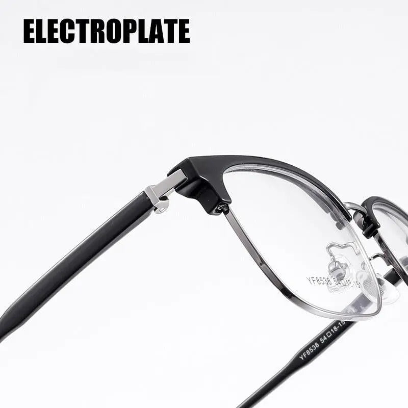 Men's Square Full Rim Acetate Prescription Glasses 8538YF — view 8 | Rx Spectacle
