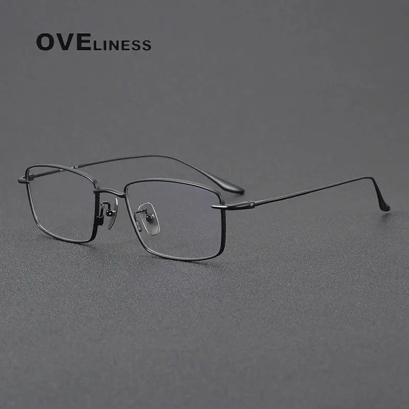 Unisex Polygon Full Rim Titanium Prescription Glasses 369175 — view 7 | Rx Spectacle