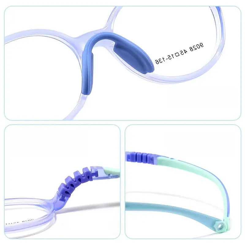 Unisex Round Full Rim TR90 Prescription Glasses 9028 — view 5 | Rx Spectacle