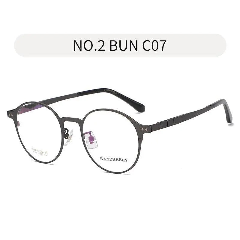 Unisex Round Full Rim Titanium Prescription Glasses 71080 — view 6 | Rx Spectacle