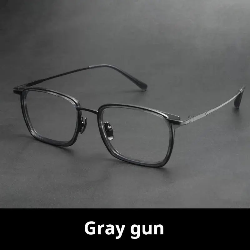 Unisex Square Full Rim Titanium Prescription Glasses 721610 — view 4 | Rx Spectacle