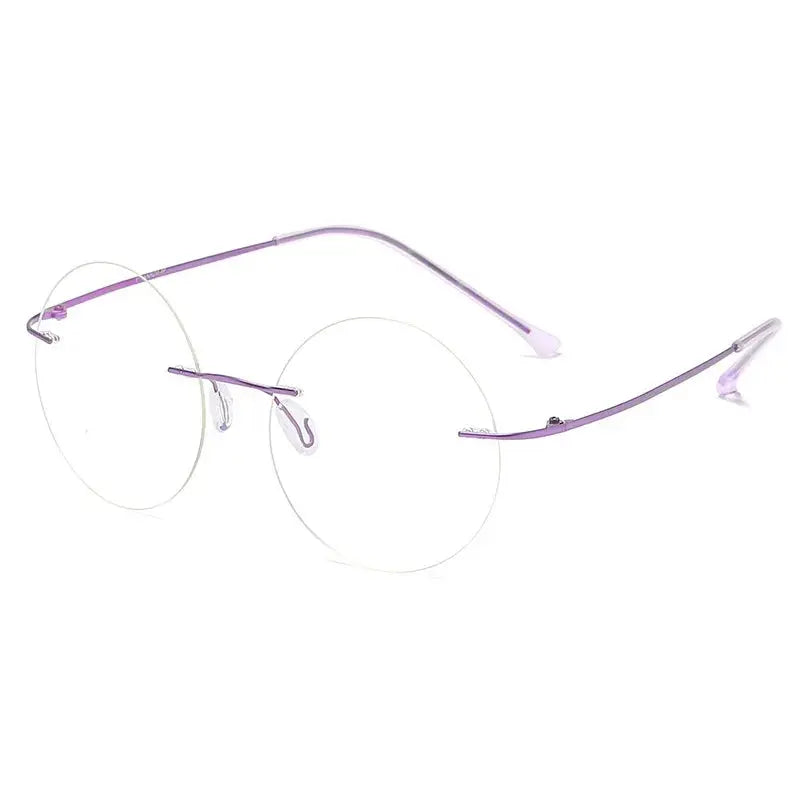 Women's Round Rimless Titanium Reading Glasses 729005 — view 3 | Rx Spectacle