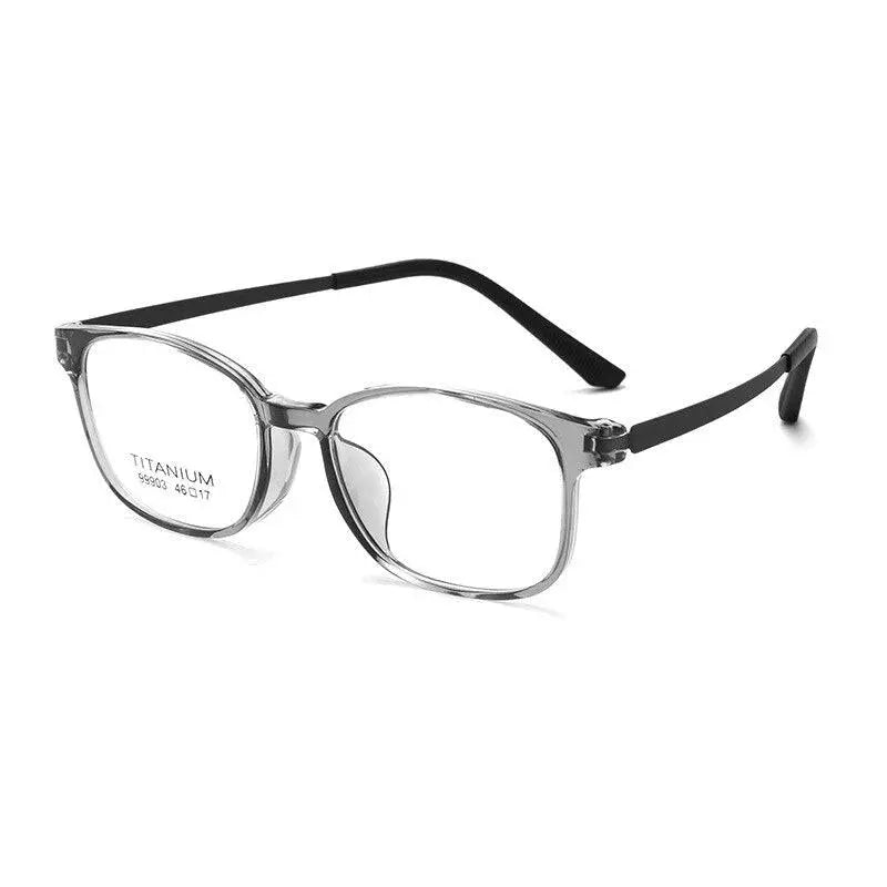 Unisex Square Full Rim Titanium Prescription Glasses 99903t — view 4 | Rx Spectacle