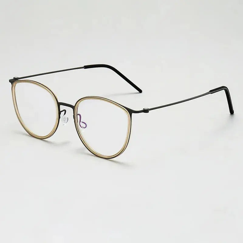 Women's Cat Eye Full Rim Titanium Prescription Glasses 635843 — view 4 | Rx Spectacle