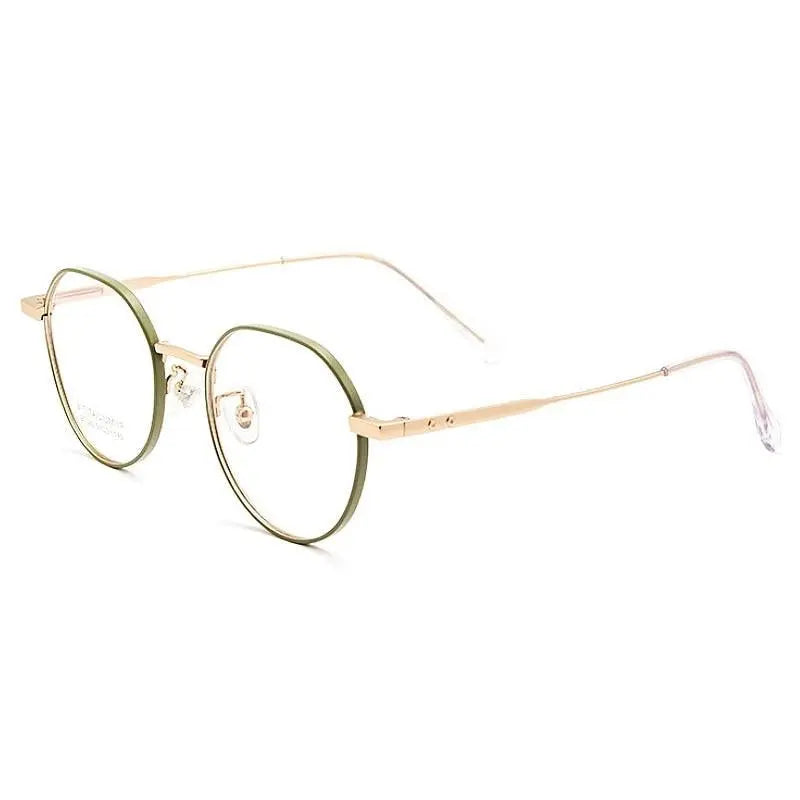 Unisex Polygon Full Rim Titanium Prescription Glasses Bt020t — view 8 | Rx Spectacle