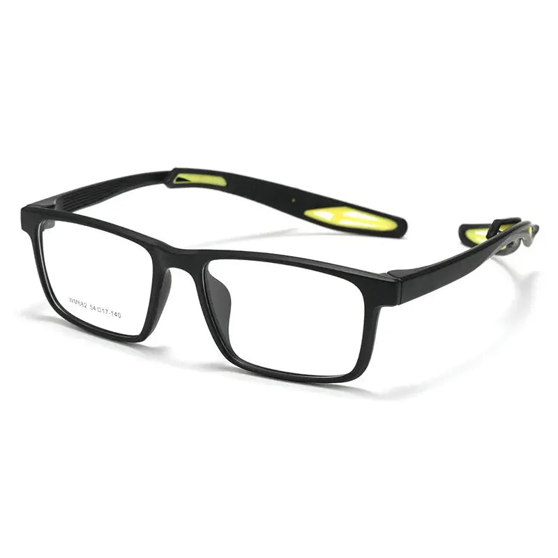 Unisex Square Full Rim TR90 Sports Glasses 662682 — view 3 | Rx Spectacle