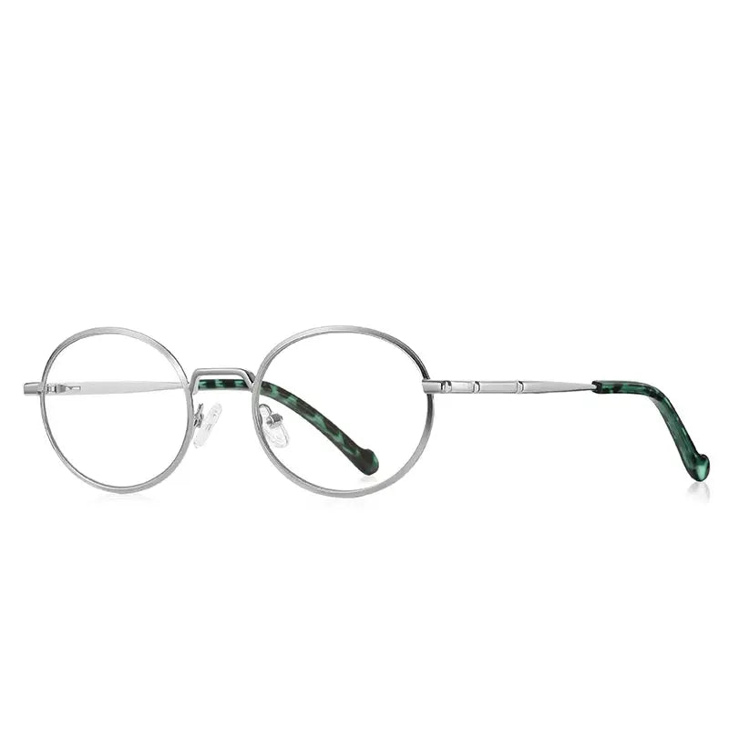 Women's Round Full Rim Alloy Prescription Glasses 3058 — view 5 | Rx Spectacle