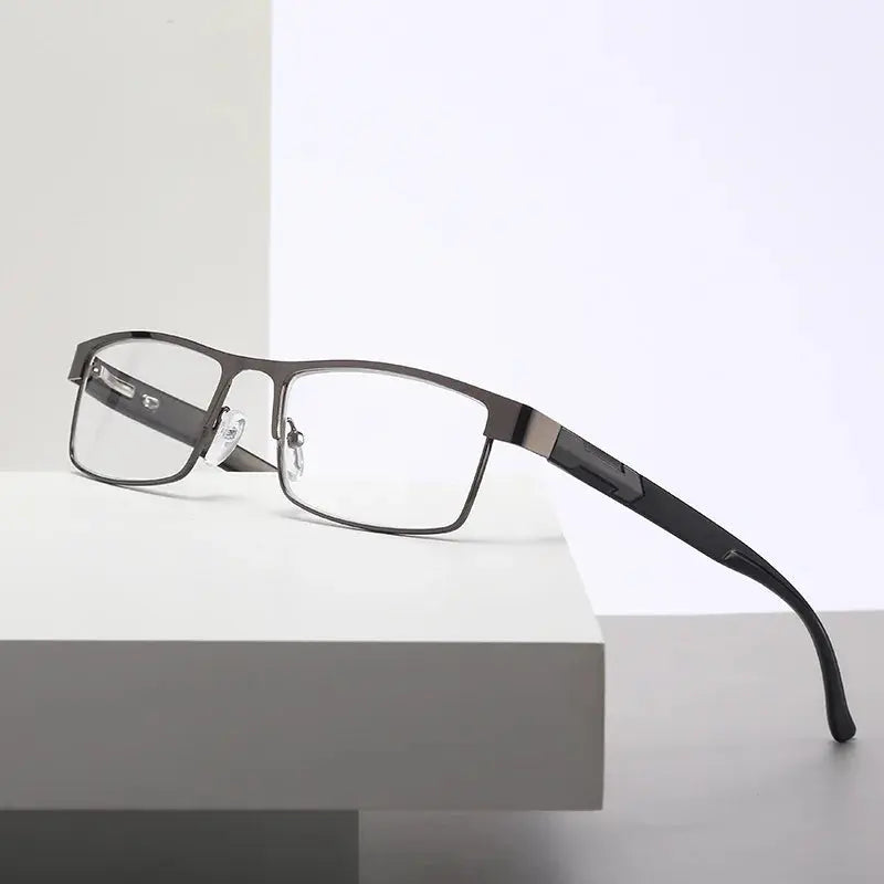 Men's Square Full Rim Alloy Prescription Glasses 974070 — view 1 | Rx Spectacle
