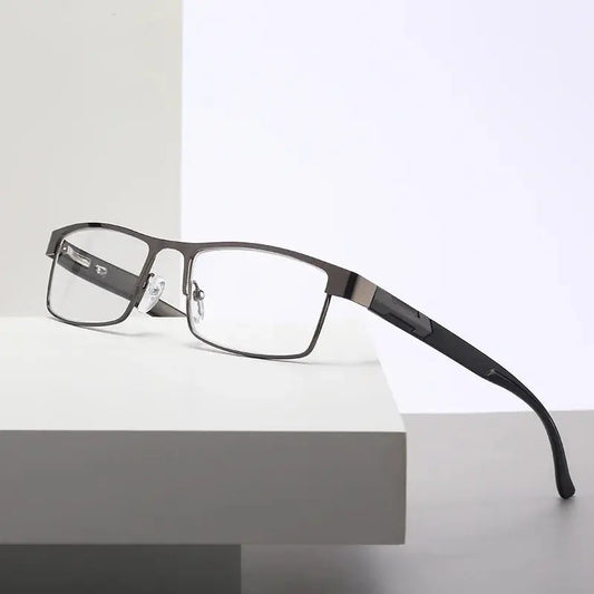 Men's Square Full Rim Alloy Prescription Glasses 974070 — view 1 | Rx Spectacle