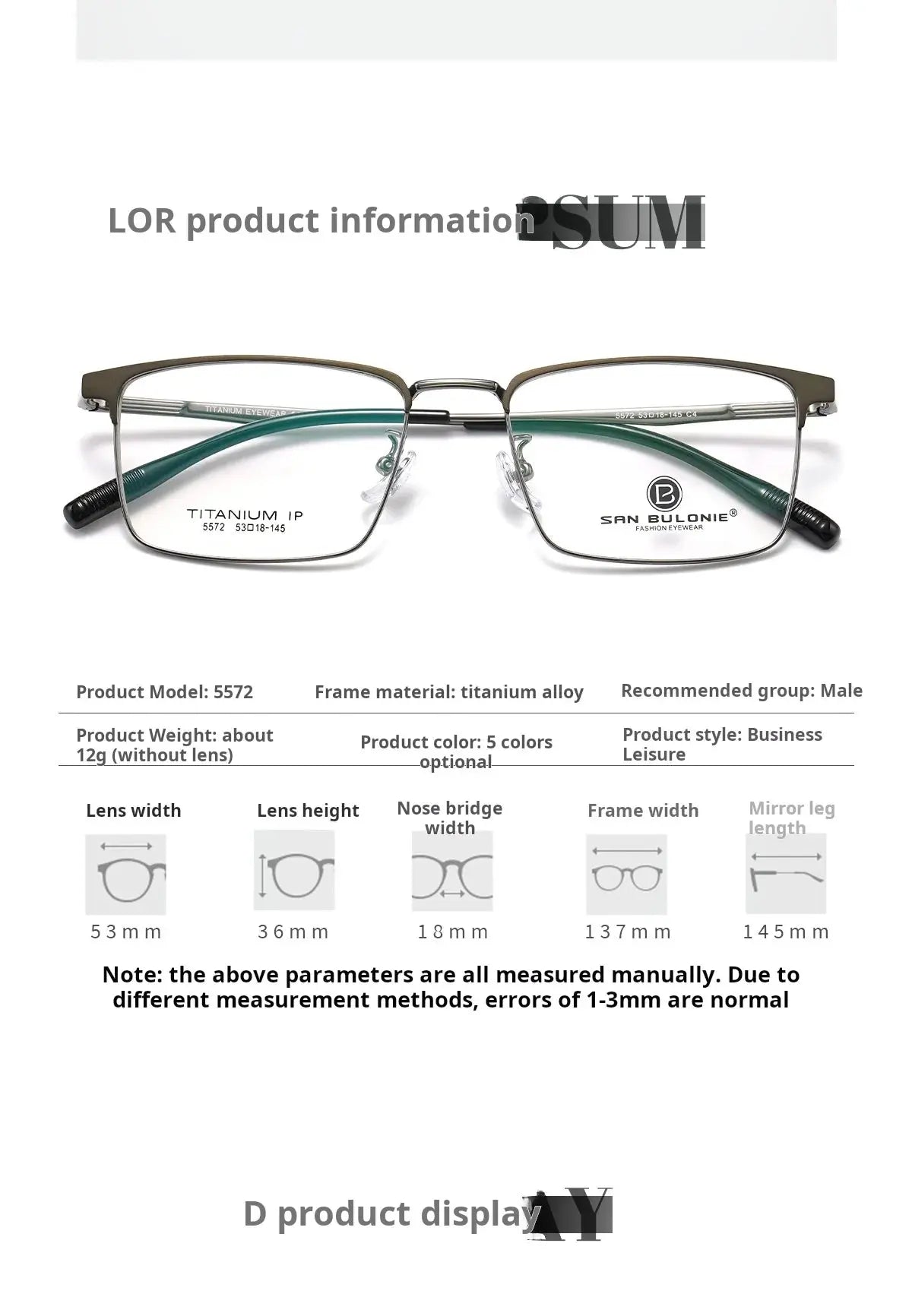 Women's Polygon Full Rim Titanium Prescription Glasses 365572 — view 2 | Rx Spectacle