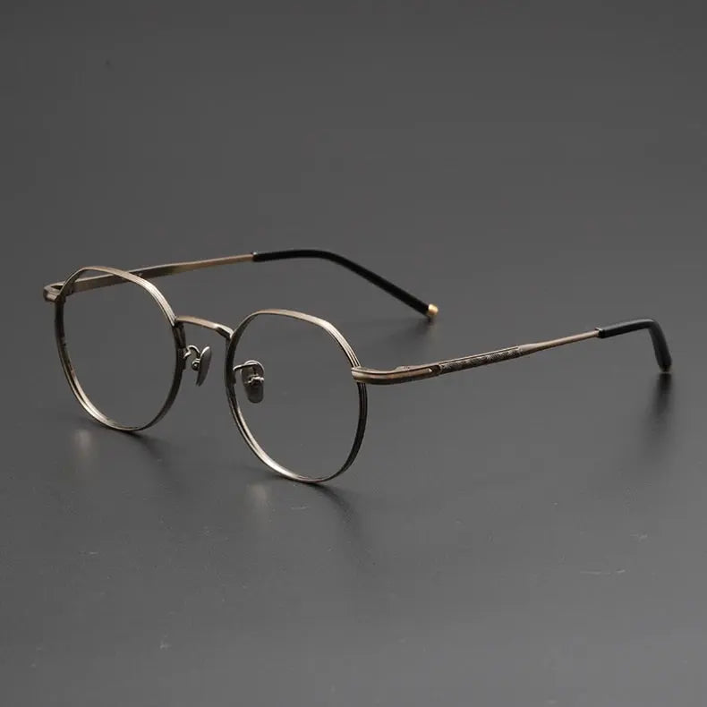 Unisex Polygon Full Rim Titanium Prescription Glasses 14919 — view 8 | Rx Spectacle