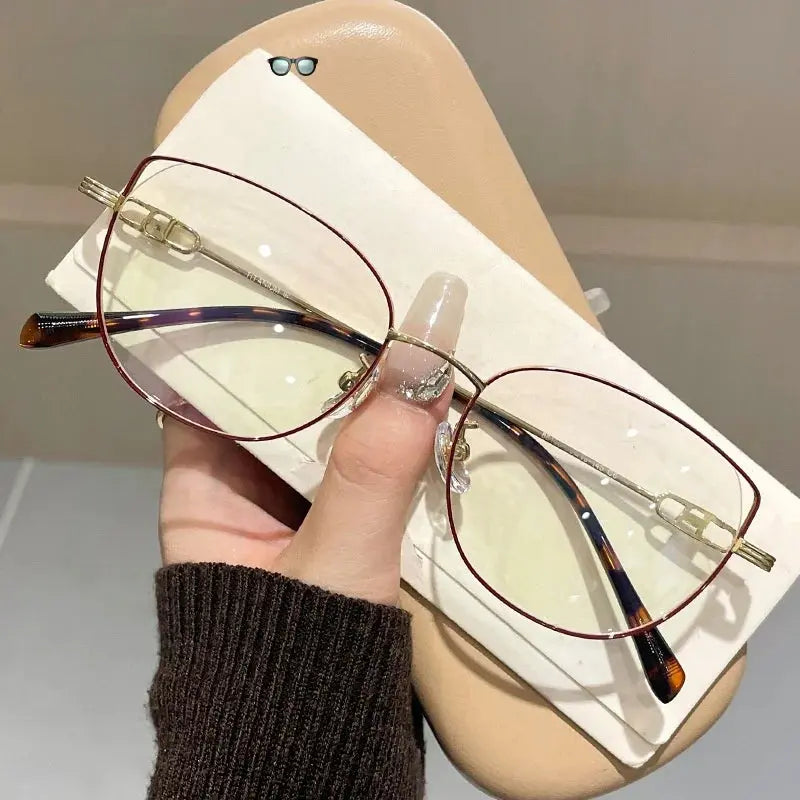 Women's Cat Eye Full Rim Titanium Prescription Glasses 86155 — view 5 | Rx Spectacle
