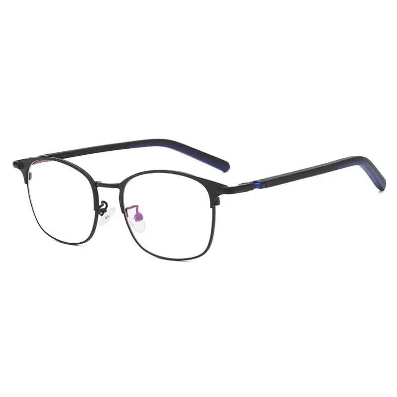 Unisex Oval Full Rim Stainless Steel Prescription Glasses 72218 — view 7 | Rx Spectacle