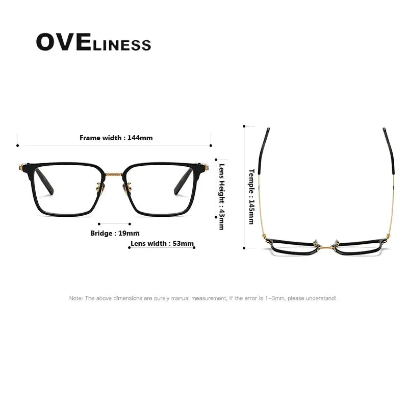 Unisex Square Full Rim Titanium Prescription Glasses 380986 — view 2 | Rx Spectacle