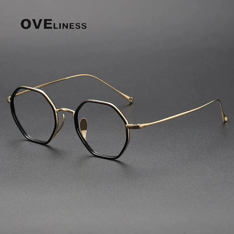 Women's Polygon Full Rim Titanium Prescription Glasses 397311 — view 4 | Rx Spectacle
