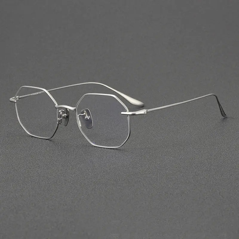 Women's Polygon Full Rim Titanium Prescription Glasses 396174 — view 6 | Rx Spectacle