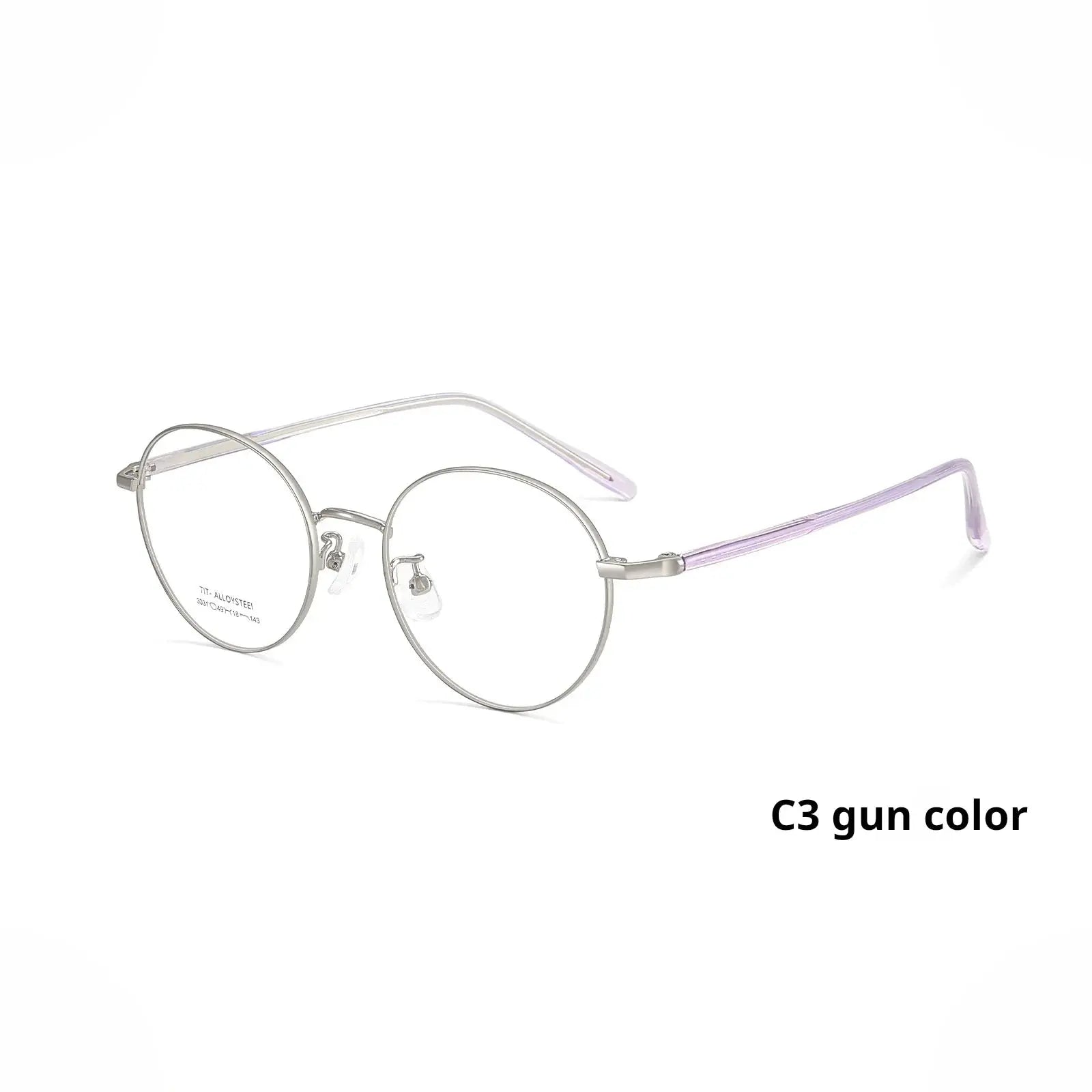 Women's Oval Full Rim Alloy Prescription Glasses 73031 — view 3 | Rx Spectacle