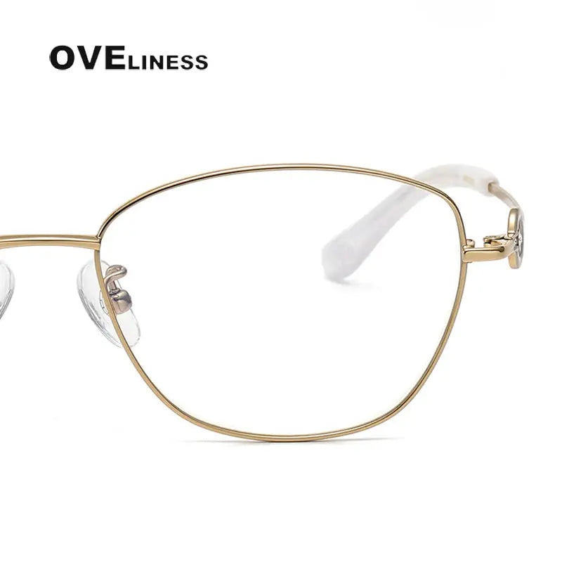 Women's Cat Eye Full Rim Titanium Prescription Glasses 196007 — view 3 | Rx Spectacle