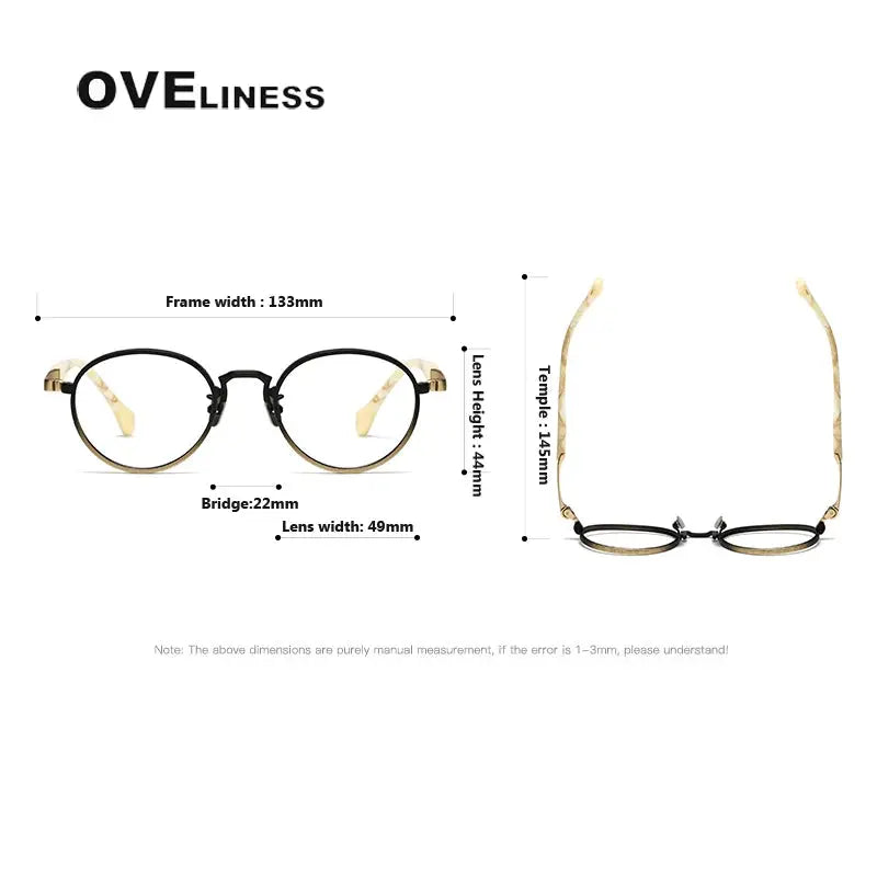 Women's Round Full Rim Titanium Prescription Glasses 80867 — view 2 | Rx Spectacle