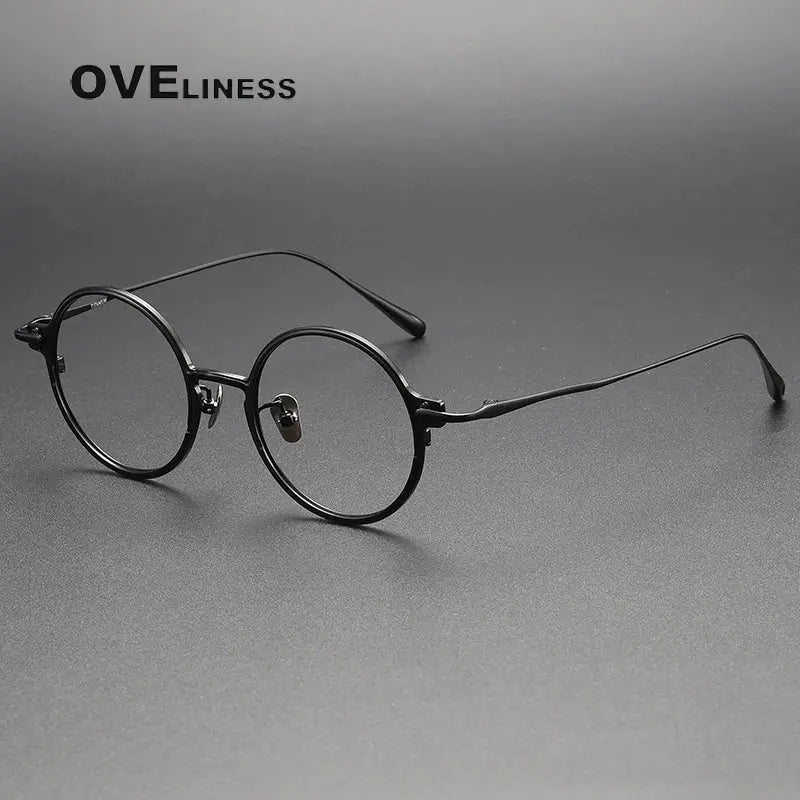Unisex Round Full Rim Titanium Prescription Glasses 4920 — view 10 | Rx Spectacle