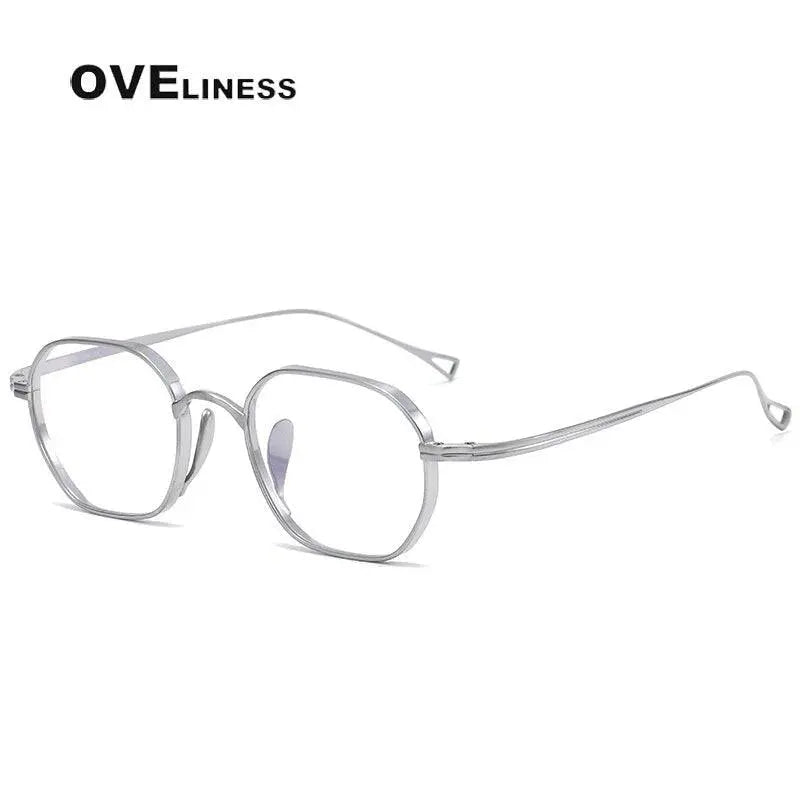 Unisex Oval Full Rim Titanium Prescription Glasses 9917 — view 5 | Rx Spectacle