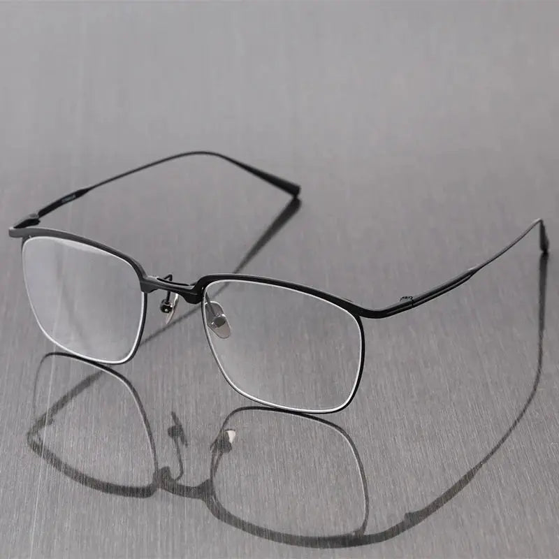 Men's Browline Full Rim Titanium Prescription Glasses 63145 — view 1 | Rx Spectacle