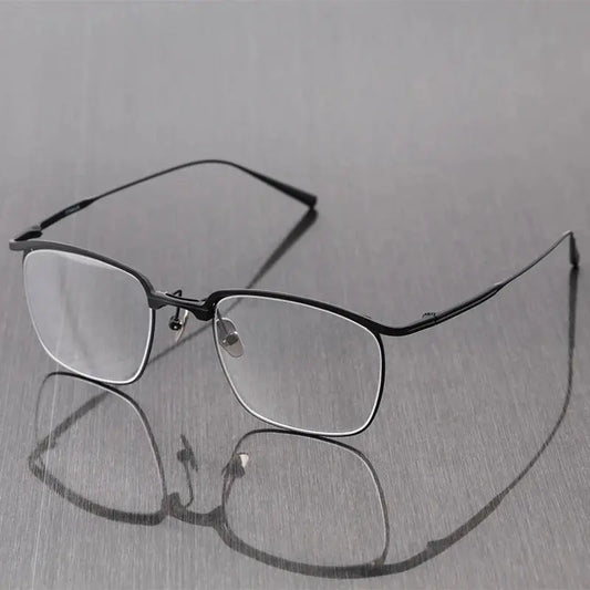 Men's Browline Full Rim Titanium Prescription Glasses 63145 — view 1 | Rx Spectacle