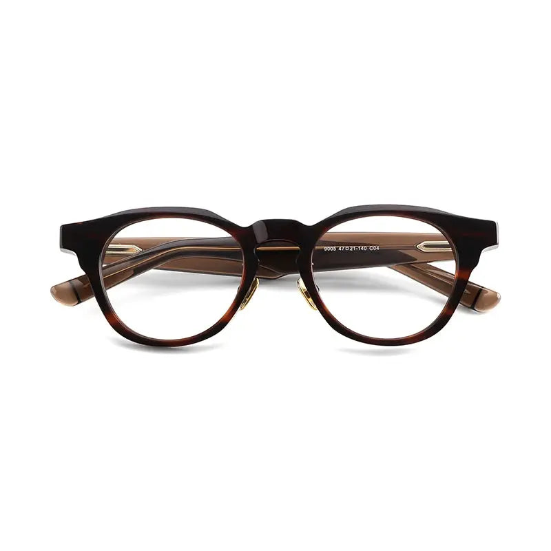Unisex Round Full Rim Titanium Prescription Glasses 635005 — view 8 | Rx Spectacle