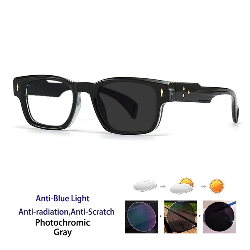 Unisex Rectangular Full Rim Acetate Prescription Glasses 341000 — view 8 | Rx Spectacle