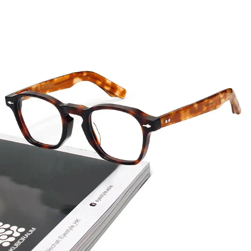 Unisex Polygon Full Rim Acetate Prescription Glasses 396195 — view 1 | Rx Spectacle