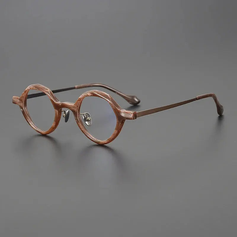 Unisex Round Full Rim Titanium Prescription Glasses 60711 — view 6 | Rx Spectacle
