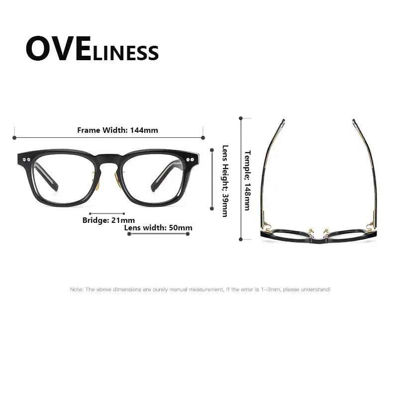 Unisex Browline Full Rim Acetate Prescription Glasses 322161 — view 2 | Rx Spectacle