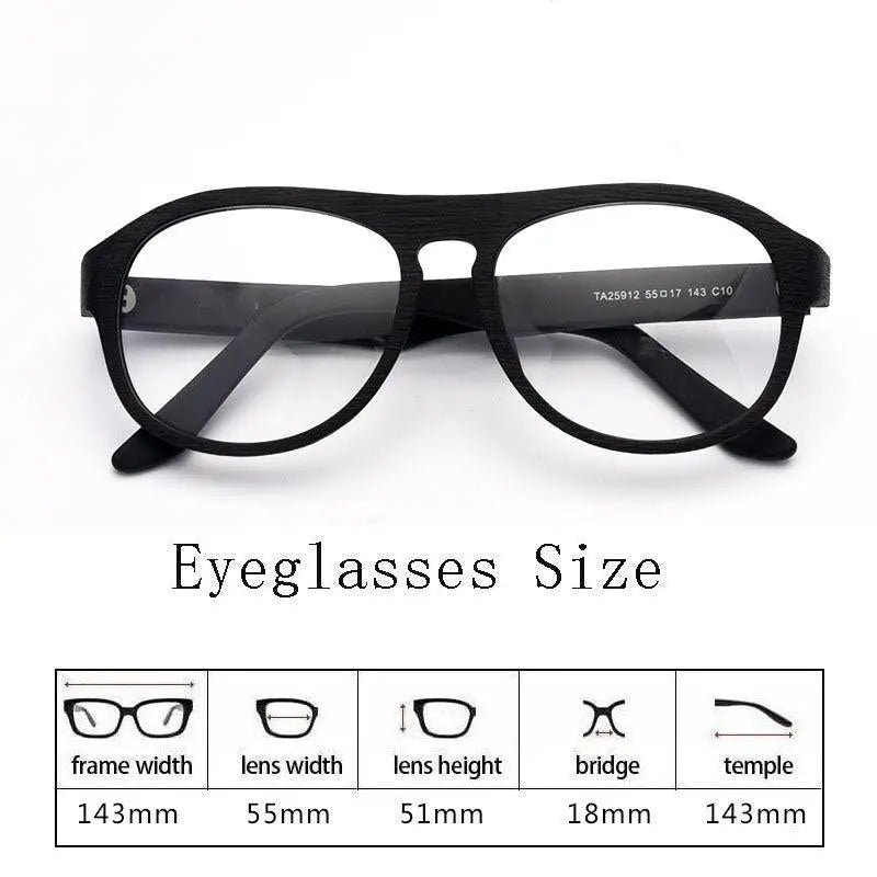 Unisex Square Full Rim Wood Prescription Glasses Ta25912 — view 4 | Rx Spectacle