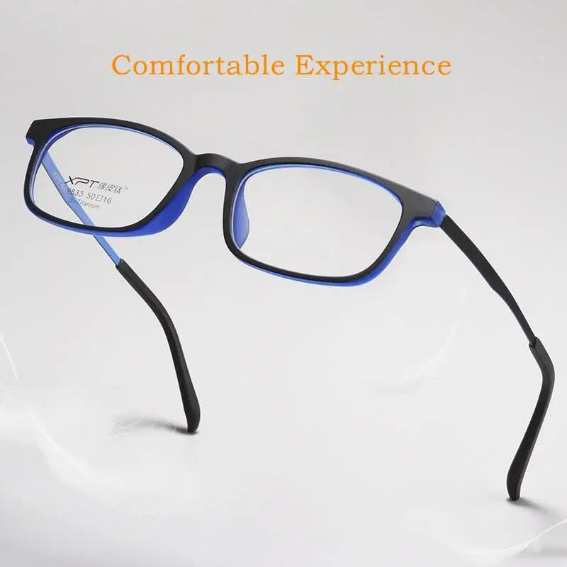 Unisex Square Full Rim Titanium Prescription Glasses 9833XP — view 11 | Rx Spectacle