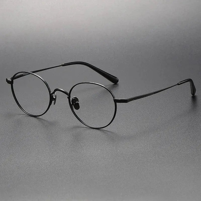 Women's Oval Full Rim Titanium Prescription Glasses 27501 — view 4 | Rx Spectacle