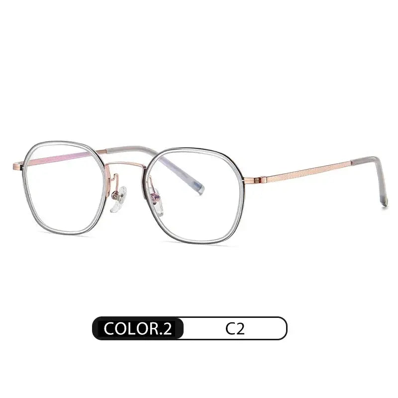 Women's Oval Full Rim Titanium Prescription Glasses 72322 — view 4 | Rx Spectacle
