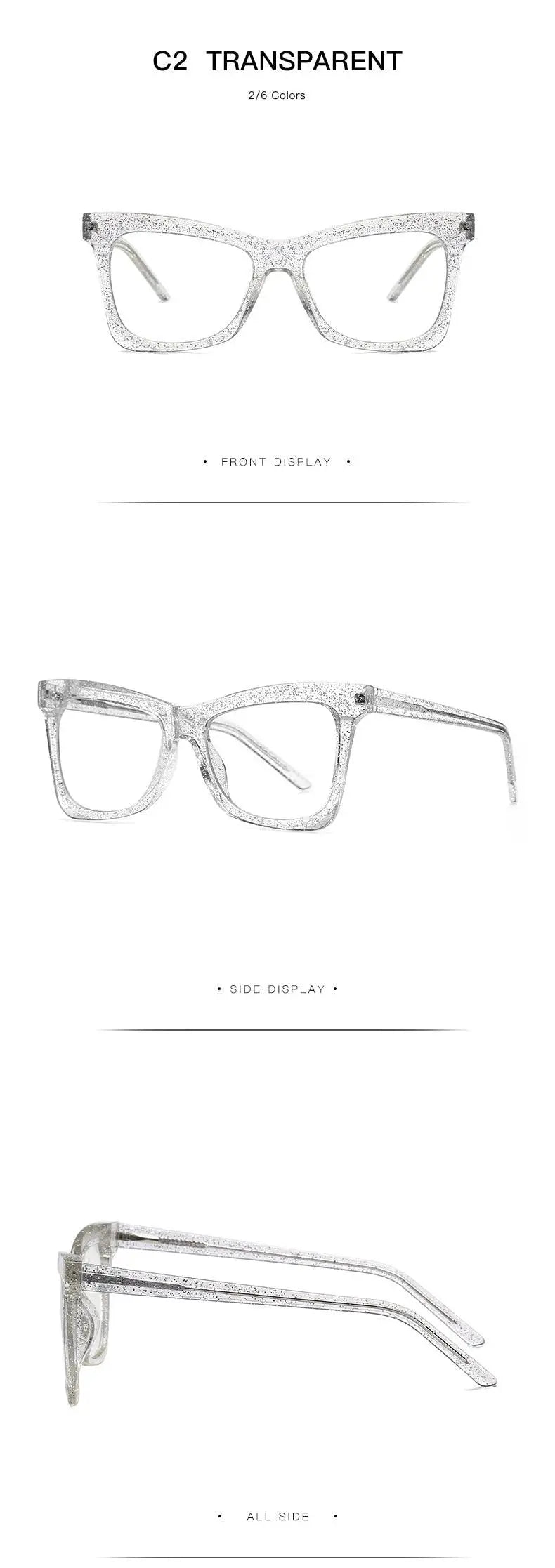 Women's Cat Eye Full Rim Titanium Prescription Glasses 2042 — view 14 | Rx Spectacle